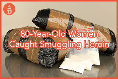 Packages of narcotics on gray background