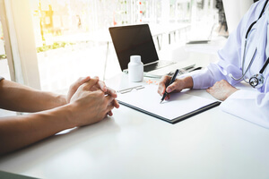 Getting medical assistance for addiction issues.