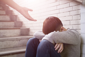 Men experiencing symptoms of PTSD.