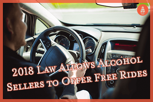 man driving a car giving a free ride to someone drinking