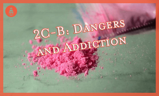 2cb in the form of pink powder on a table